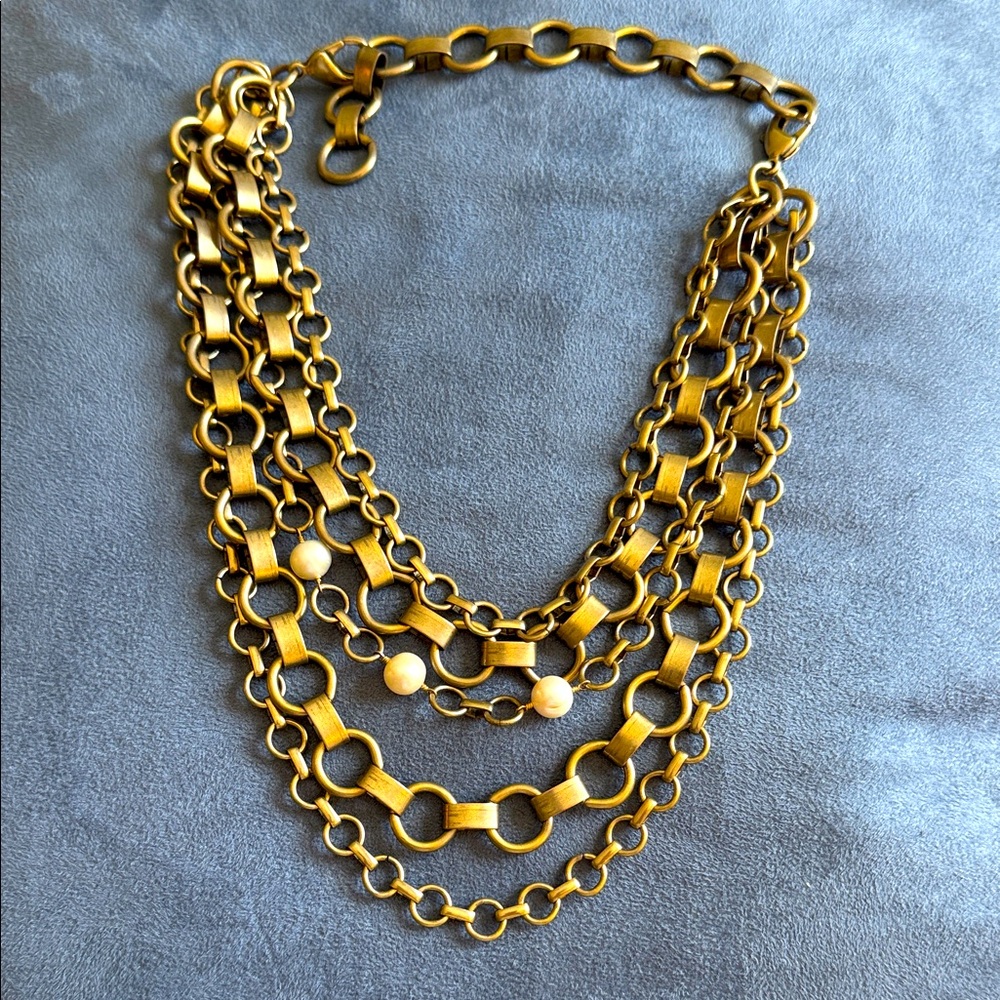 Gold Multi-Layer Chain Necklace